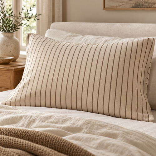 Generated design visualization: Cocoa Stripe Pillowcase