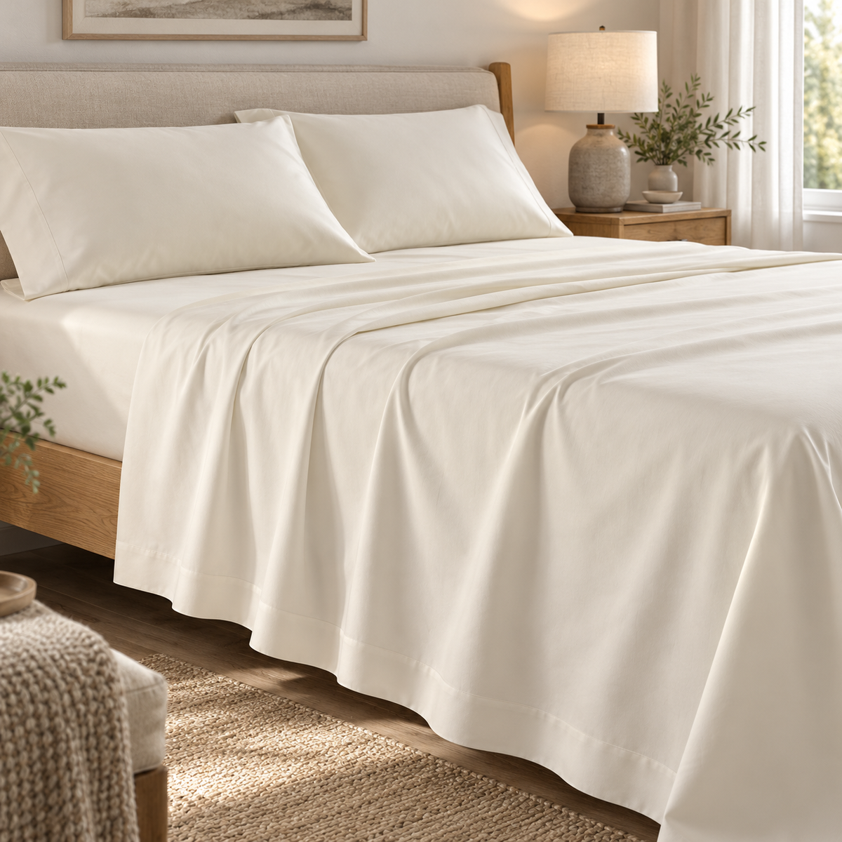 Generated design visualization: Ivory Drift Flat Sheet