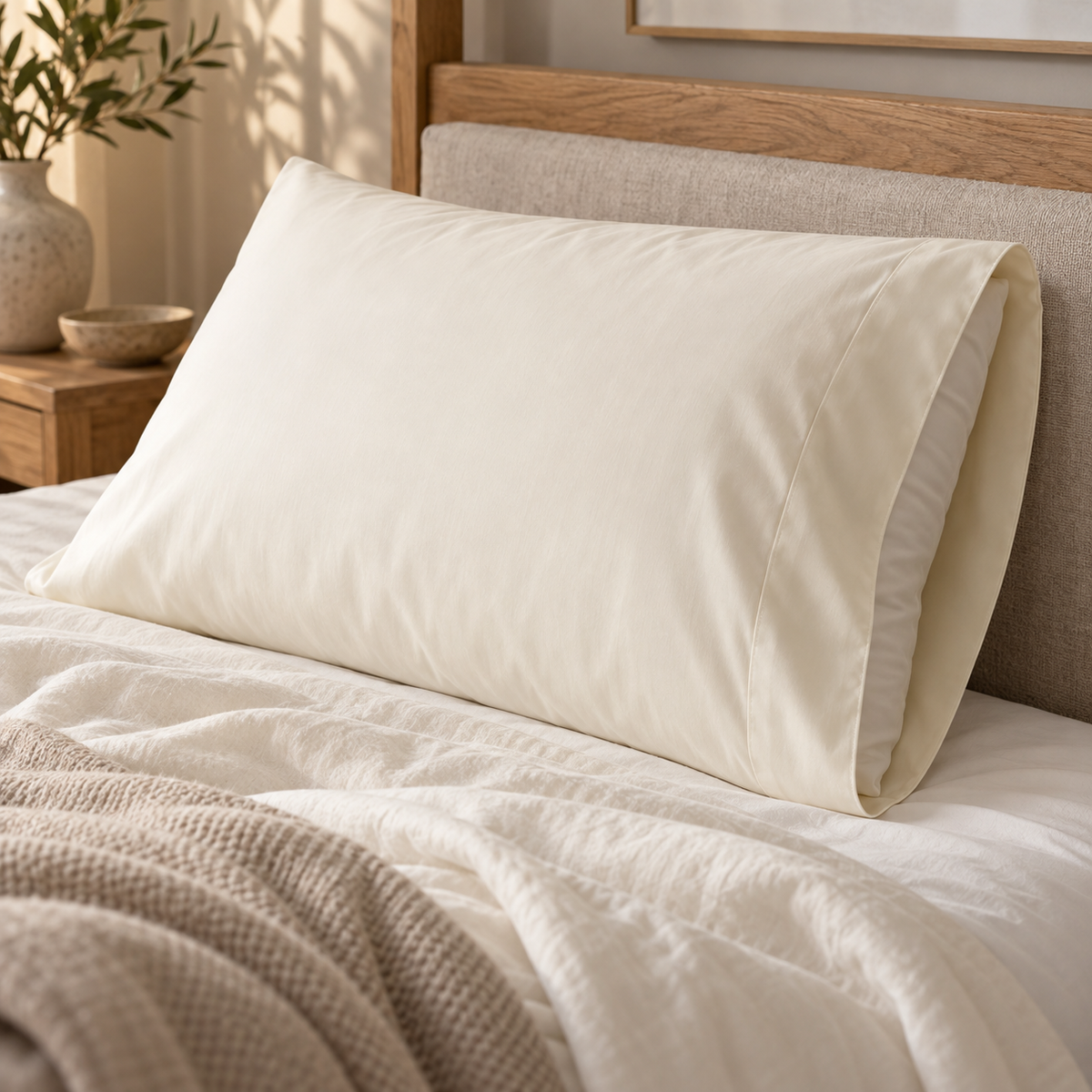 Generated design visualization: Ivory Envelope Pillowcase
