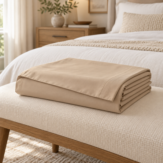 Generated design visualization: Sandstone Fold Flat Sheet